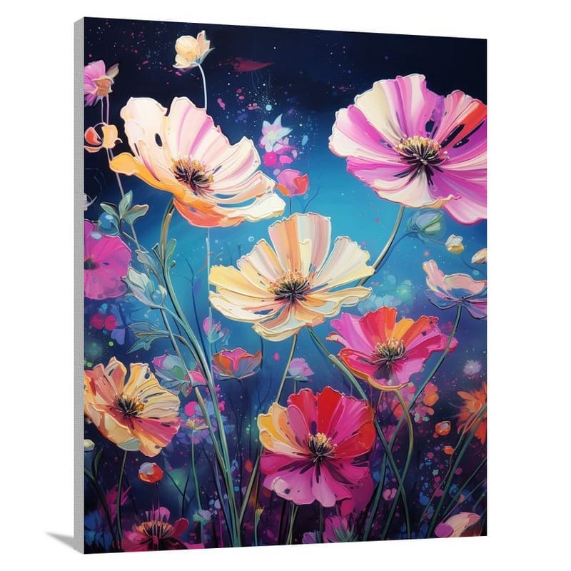 Cosmic Petals - Pop Art - Canvas Print