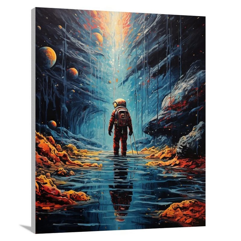 Cosmic Reverie: Space Exploration - Canvas Print