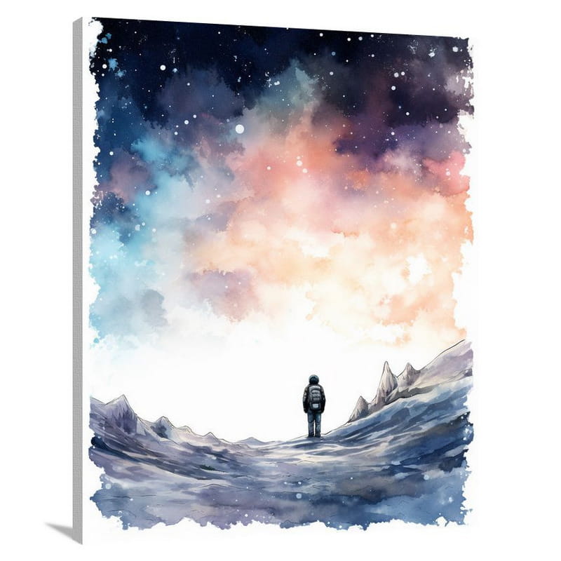 Cosmic Reverie: Space Fiction - Watercolor - Canvas Print