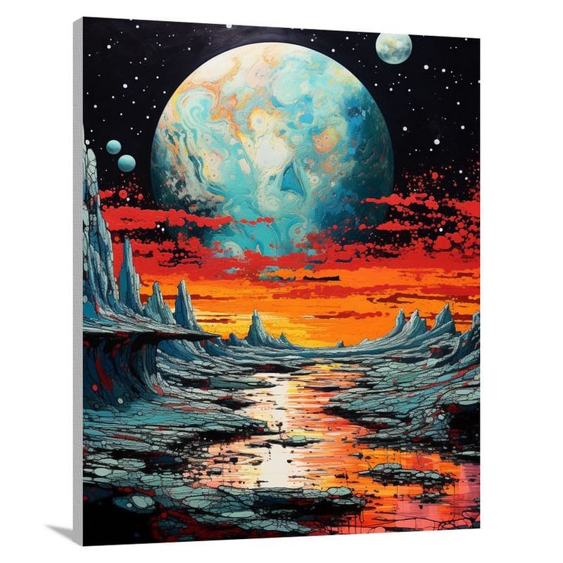 Cosmic Serenity: Space Exploration - Canvas Print