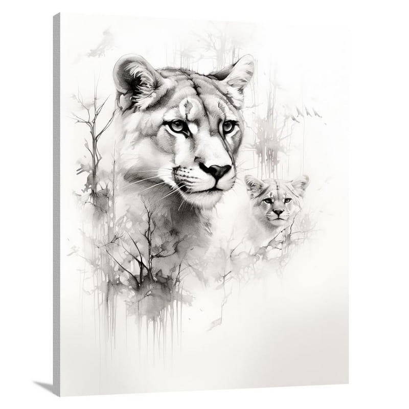 Cougar's Gaze - Canvas Print