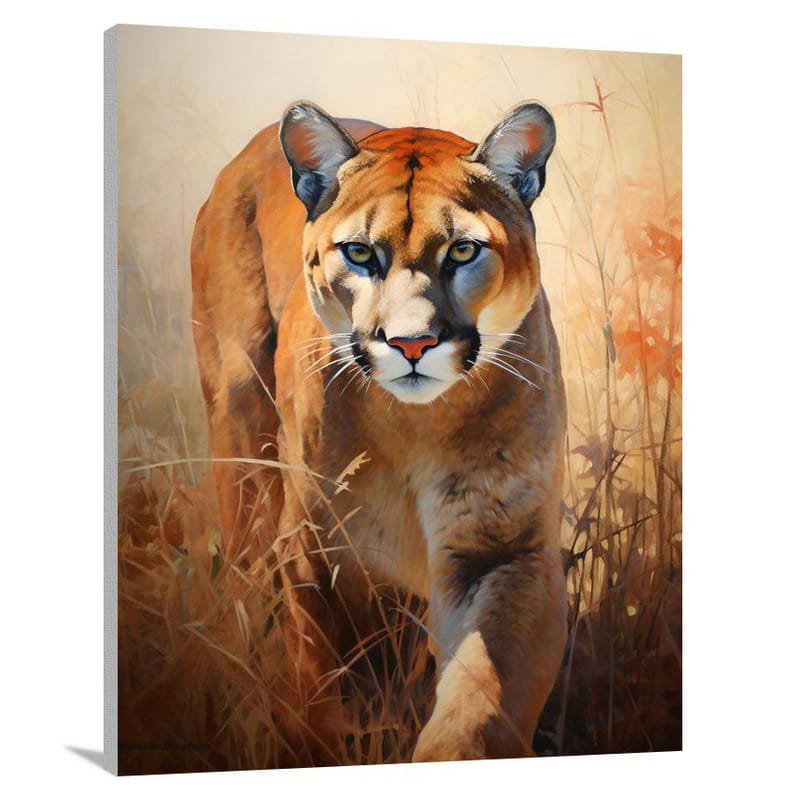 Cougar's Gaze - Contemporary Art - Canvas Print