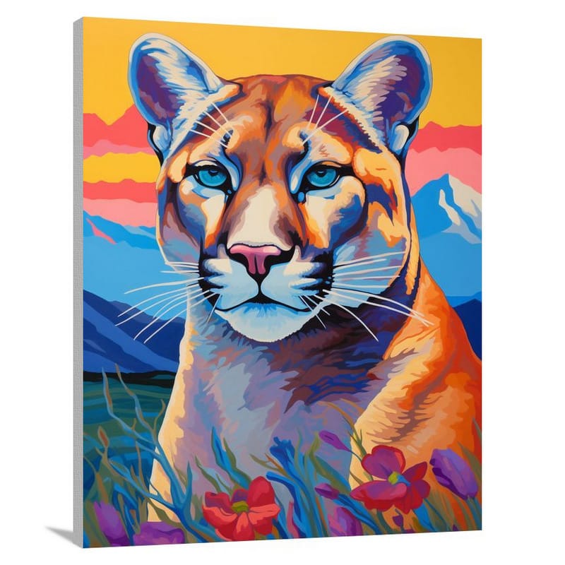Cougar's Harmony - Pop Art - Canvas Print
