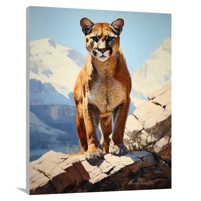 Cougar's Vigilance - Canvas Print