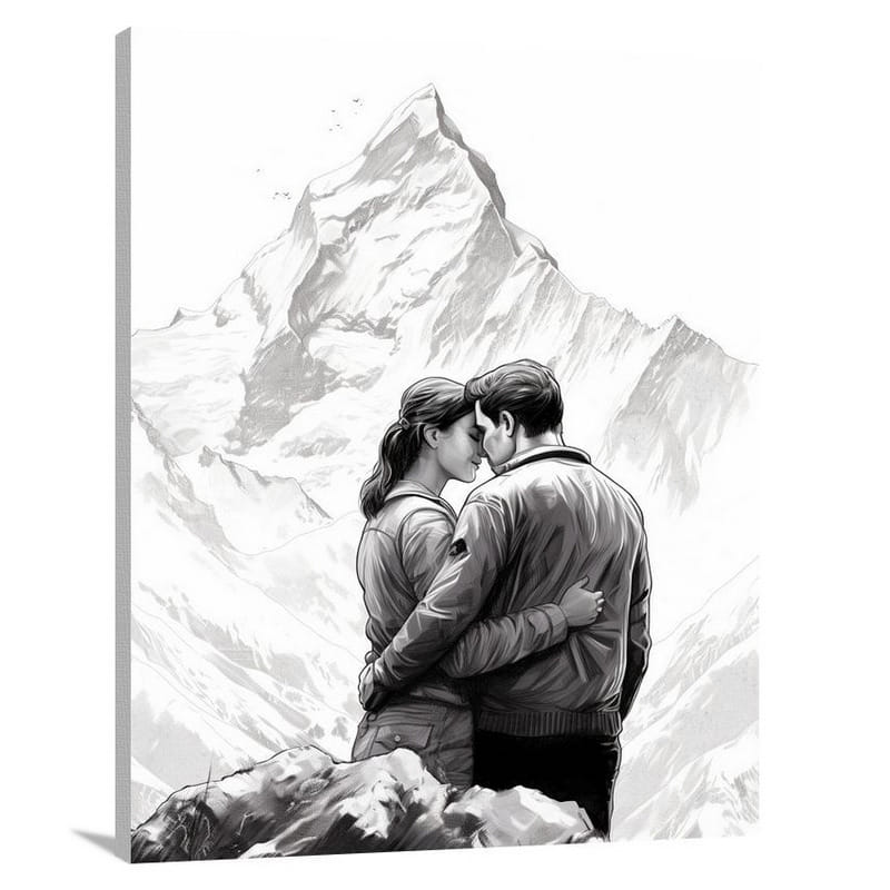 Couple - Black and White - Canvas Print