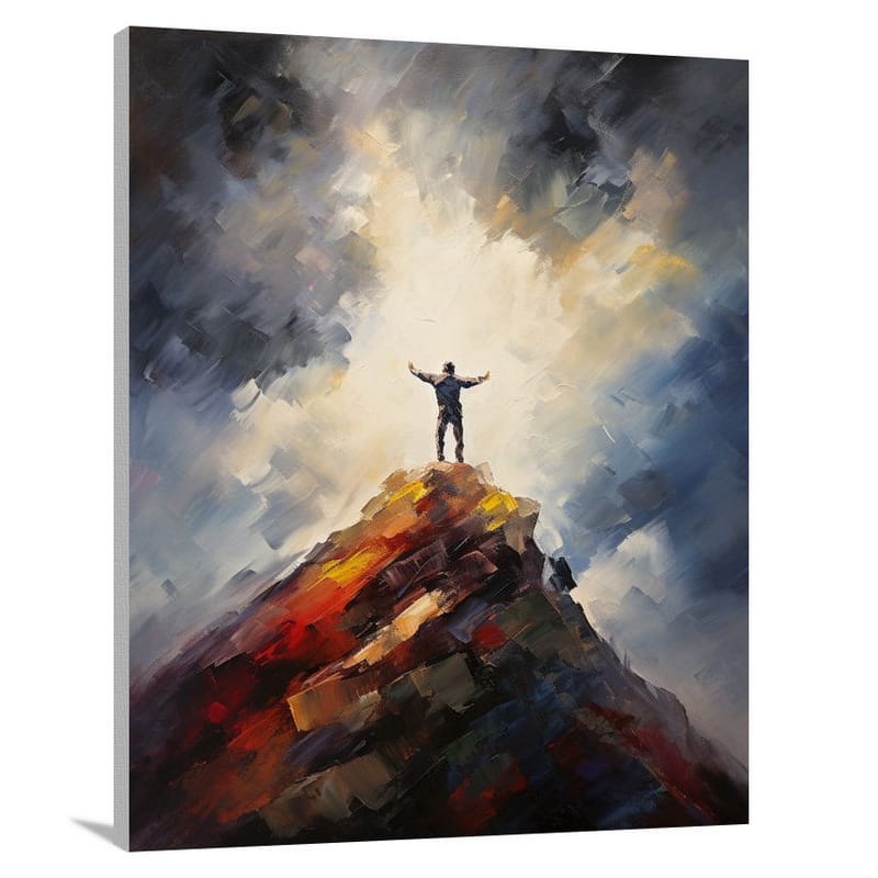 Courageous Storm: Embracing the Unknown. - Canvas Print
