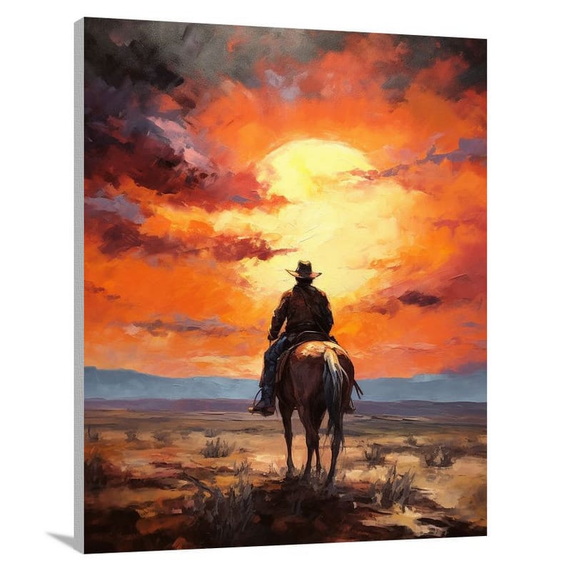 Cowboy's Journey Home - Canvas Print