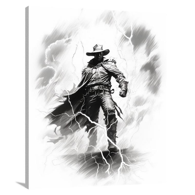 Cowboy's Lasso: Taming the Wind - Canvas Print