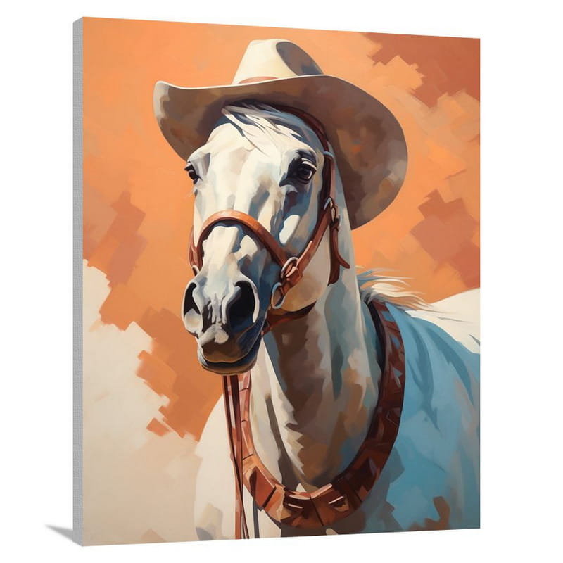 Cowgirl's Mastery - Minimalist - Canvas Print