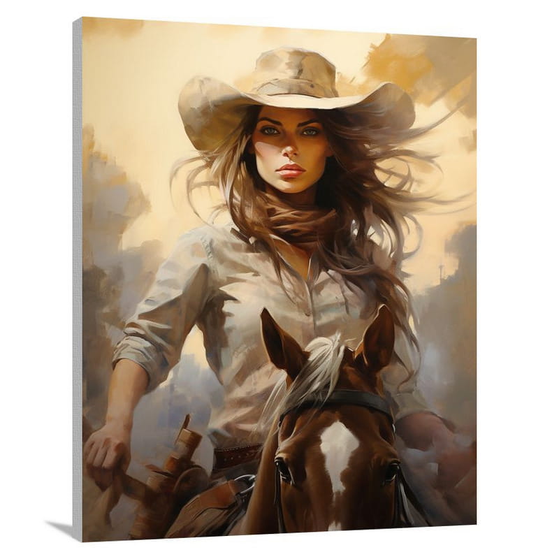 Cowgirl's Resolve - Canvas Print
