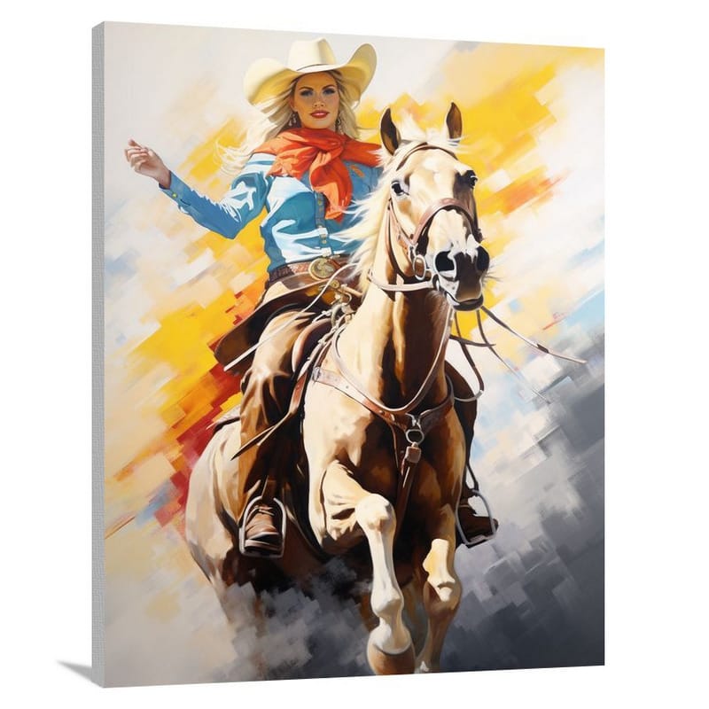 Cowgirl's Triumph - Pop Art - Canvas Print