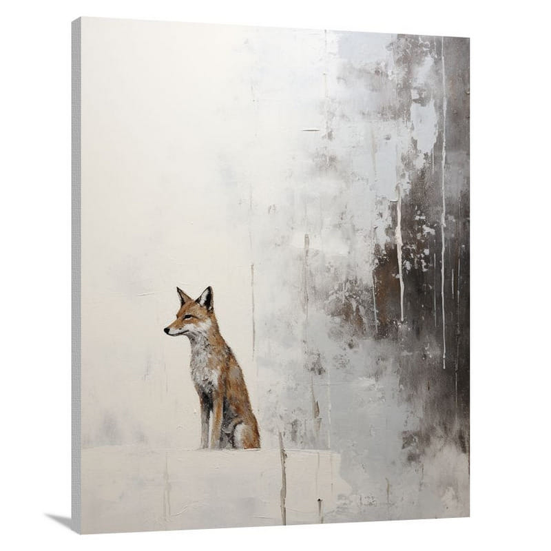 Coyote's Winter Journey - Canvas Print