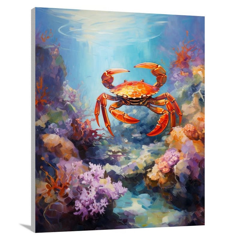 Crab's Coral Kingdom - Canvas Print