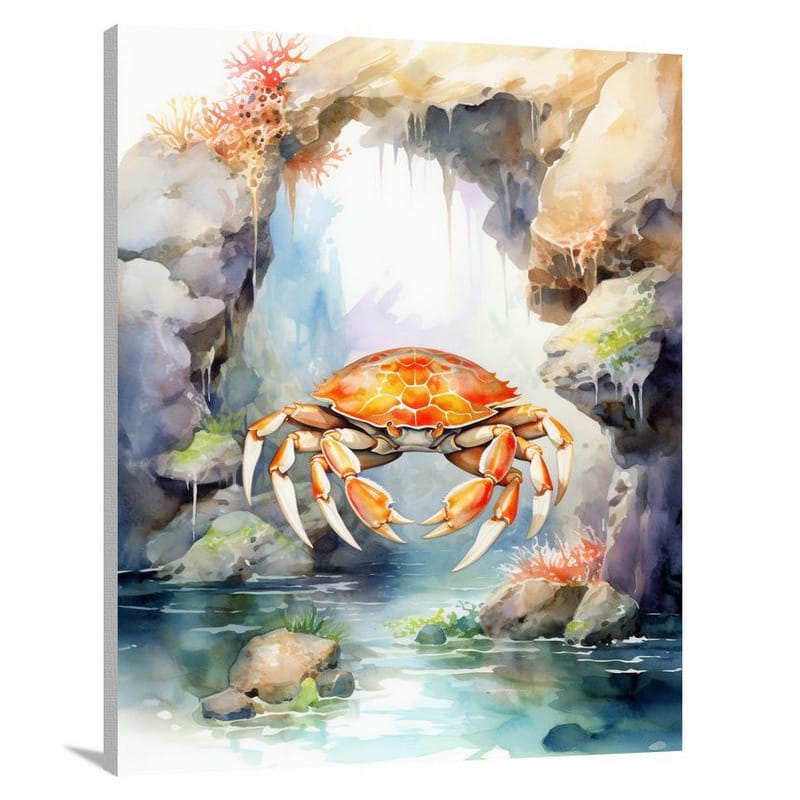 Crab's Courage - Watercolor - Canvas Print