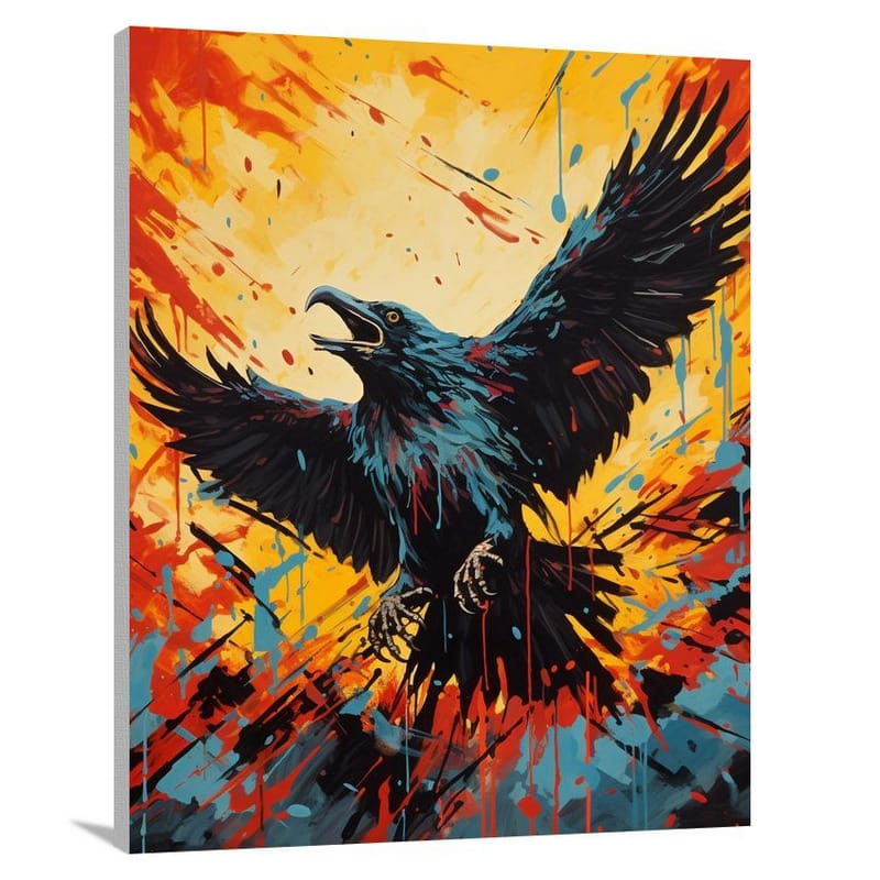 Crow's Clash - Canvas Print