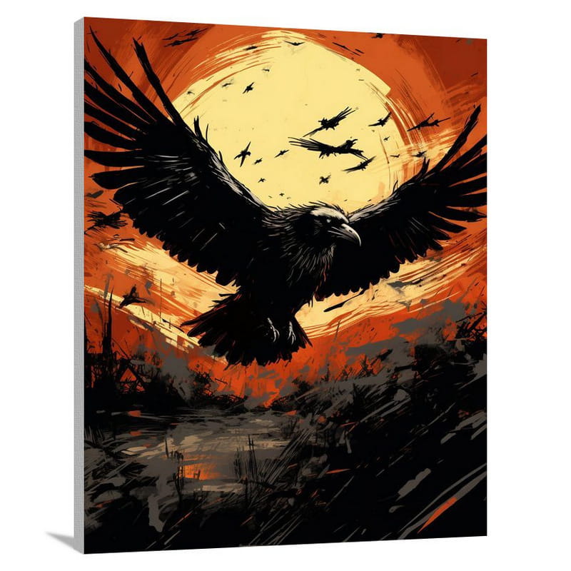 Crow's Clash - Pop Art - Canvas Print