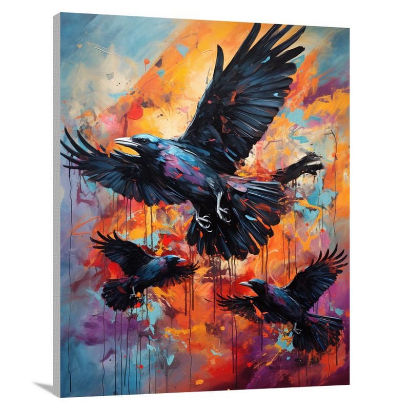 Crow's Flight - Contemporary Art - Canvas Print