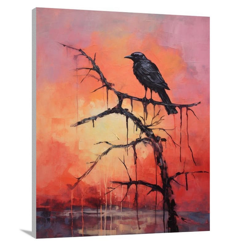 Crow's Solitude - Canvas Print