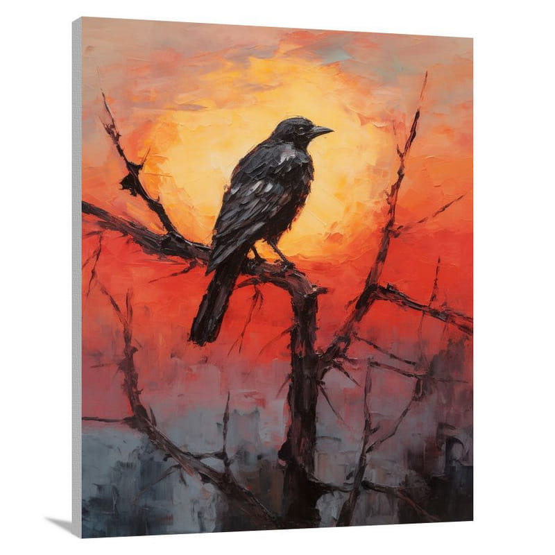 Crow's Solitude - Impressionist - Canvas Print
