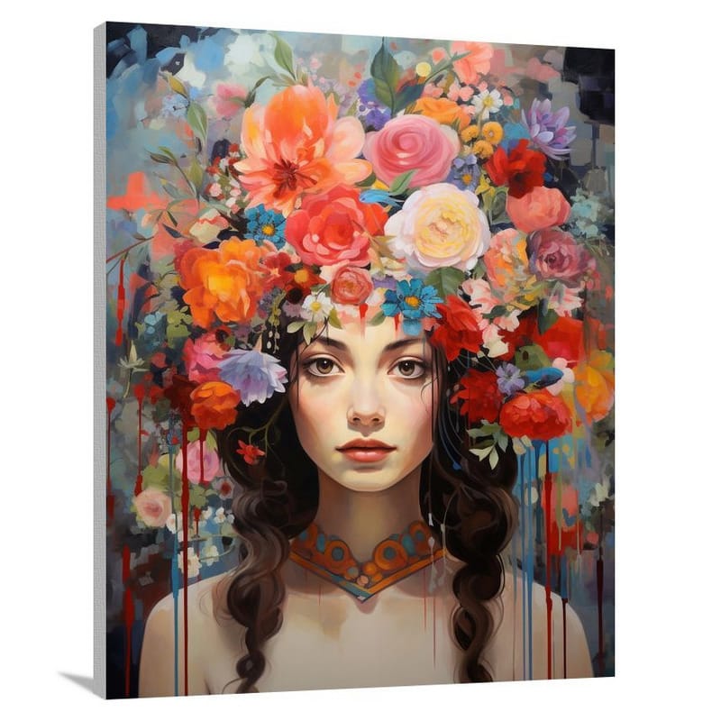 Crown of Blooms - Canvas Print