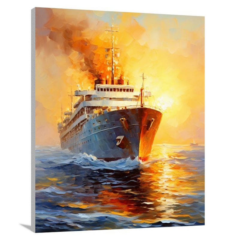 Cruise Ship Voyage - Impressionist - Canvas Print