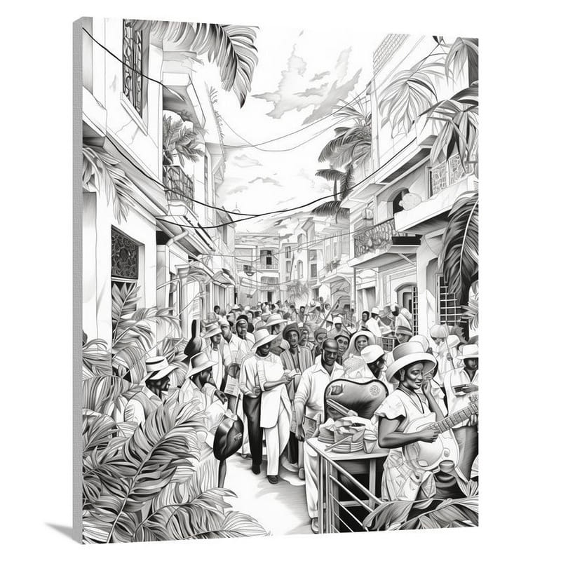 Cuban Rhythms: A Lively Carnival - Canvas Print