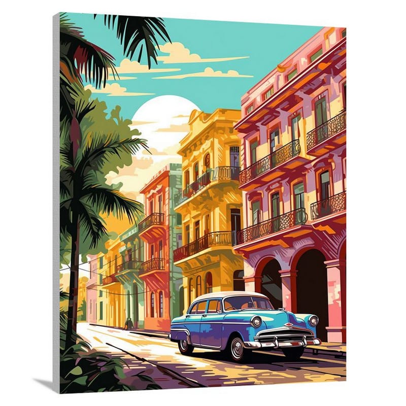 Cuban Streets: Nostalgic Havana - Canvas Print