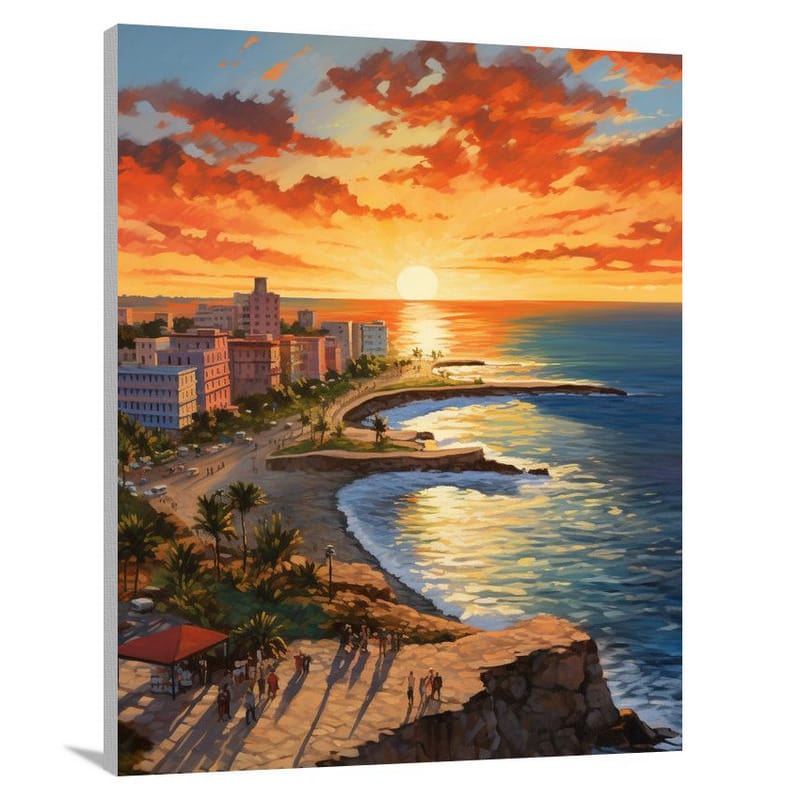 Cuban Sunset - Contemporary Art - Canvas Print
