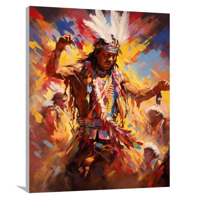 Cultural Rhythms: Native American Celebration - Canvas Print