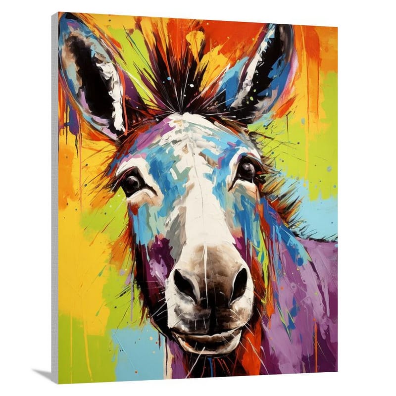 Curious Donkey - Canvas Print