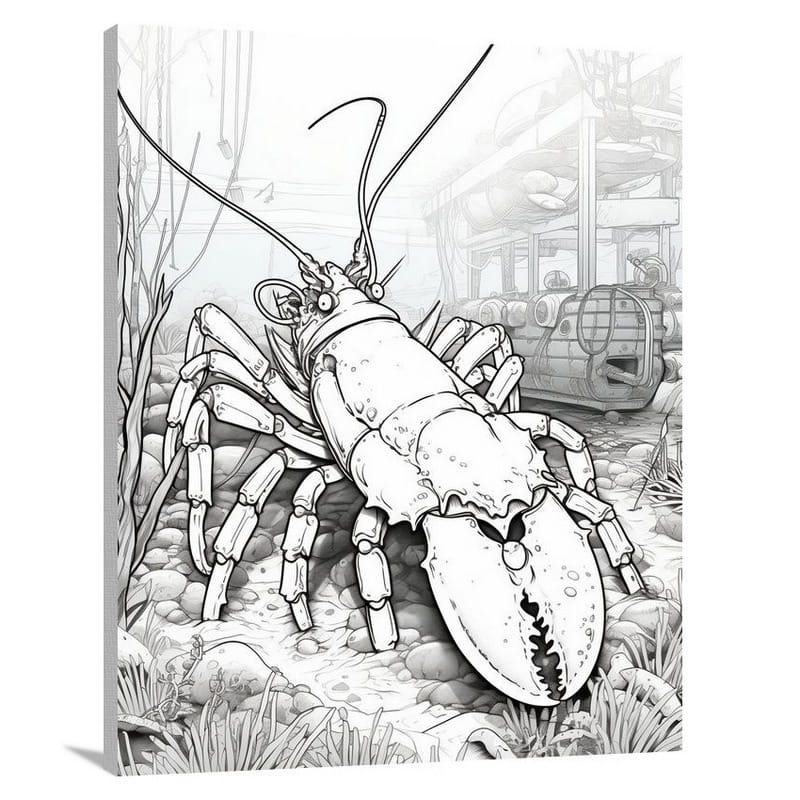 Curious Lobster: Secrets of the Sea - Canvas Print