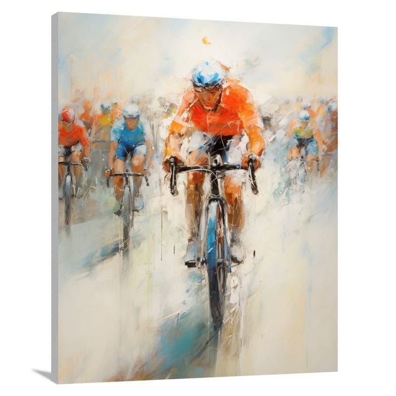 Cycling Rush - Impressionist - Canvas Print