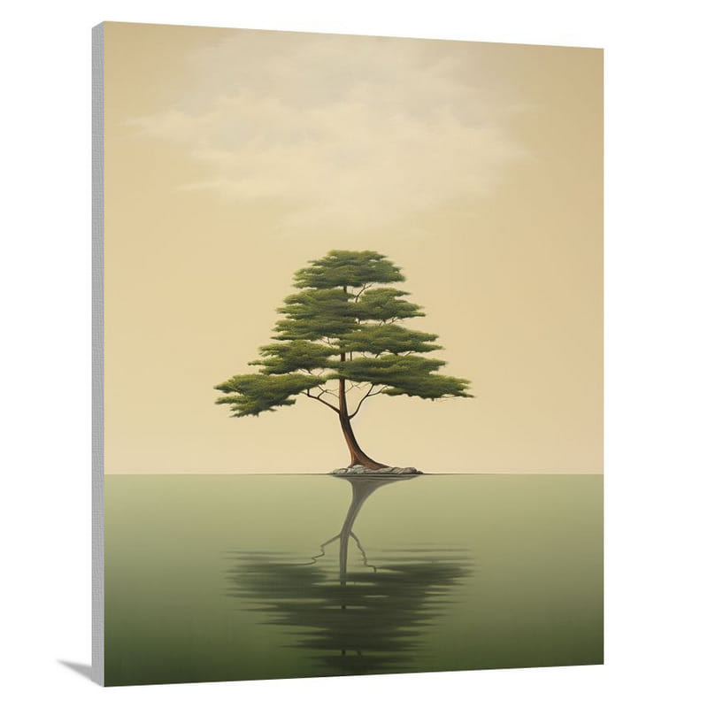 Cypress Reflections - Minimalist - Canvas Print