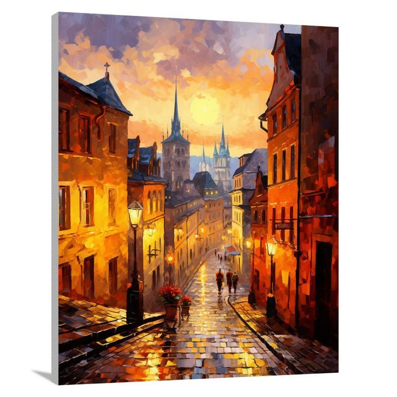 Czech Republic: Sunset Serenade - Canvas Print
