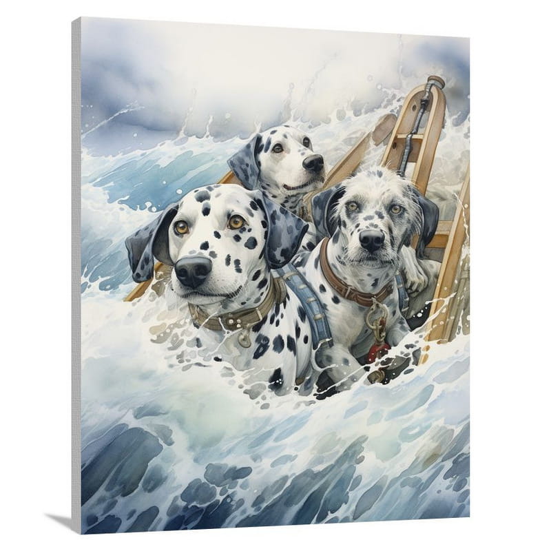 Dalmatian Heroes: Rescuing Souls - Canvas Print