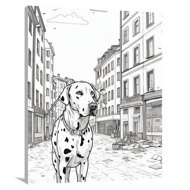 Dalmatian's Guiding Light - Canvas Print