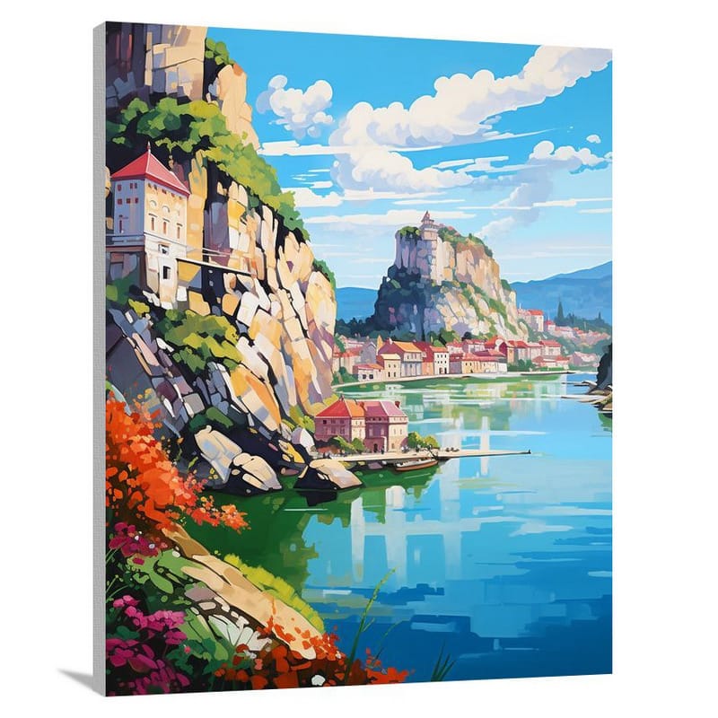 Danube Symphony: Serbia's Vibrant Heart - Canvas Print