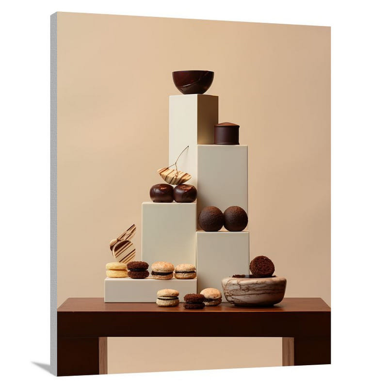 Decadent Delights: A Chocolate Symphony - Canvas Print