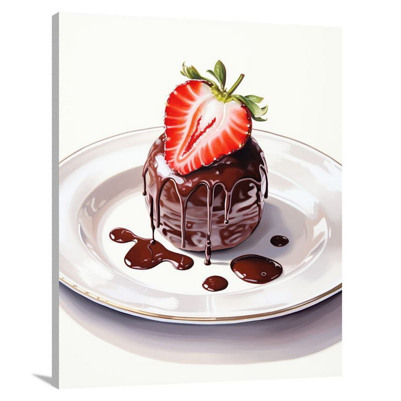 Decadent Temptation: Chocolate Delight - Canvas Print
