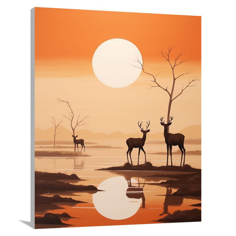 Deer in the Wild - Canvas Print