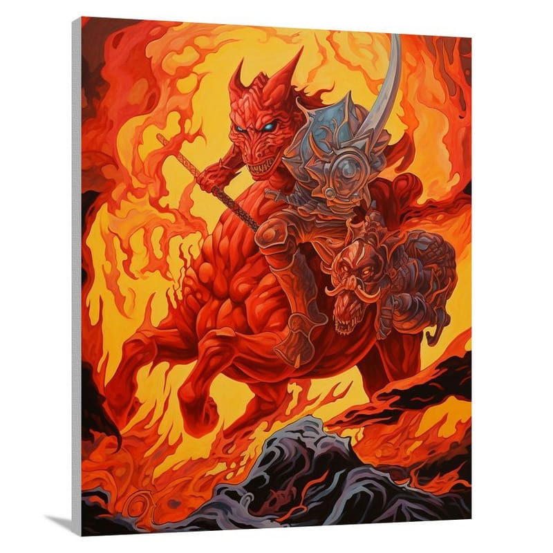 Demon's Duel - Canvas Print