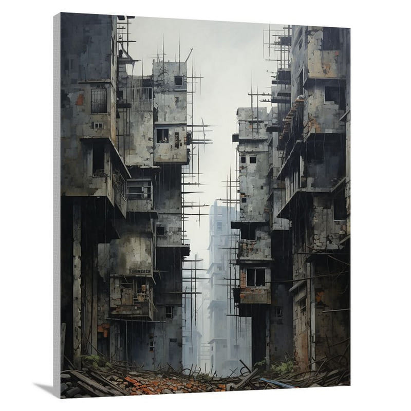 Dereliction: A Decaying Symphony. - Canvas Print