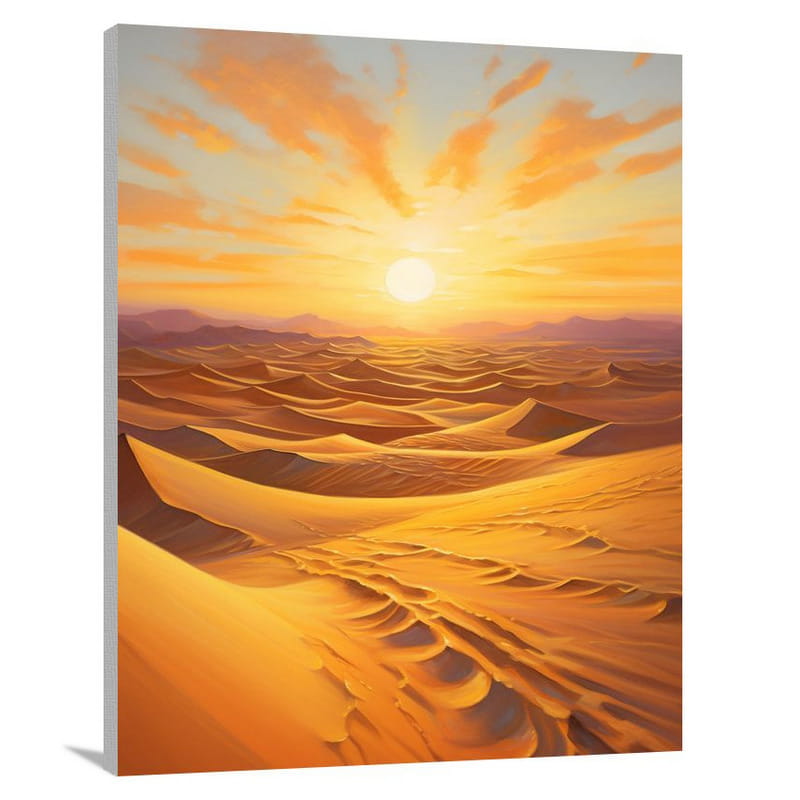 Desert's Golden Embrace: Saudi Arabia - Canvas Print