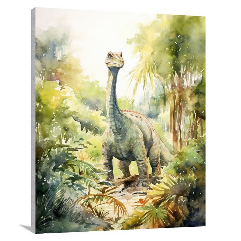 Dinosaur's Domain - Watercolor - Canvas Print