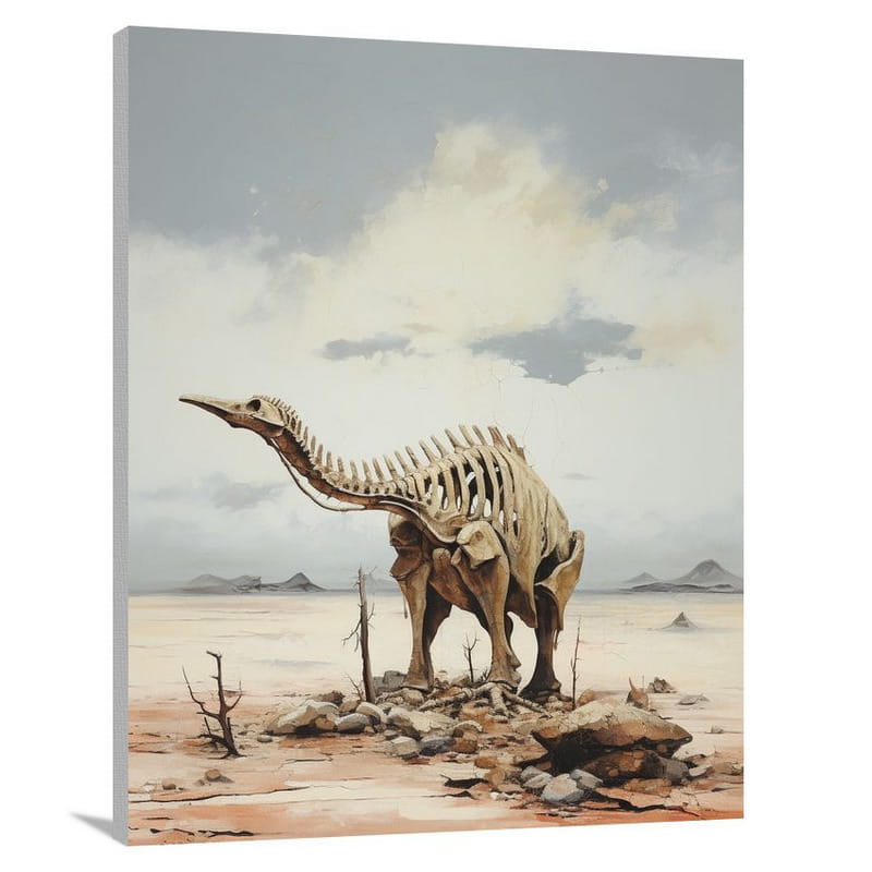 Dinosaur's Echo - Minimalist - Canvas Print