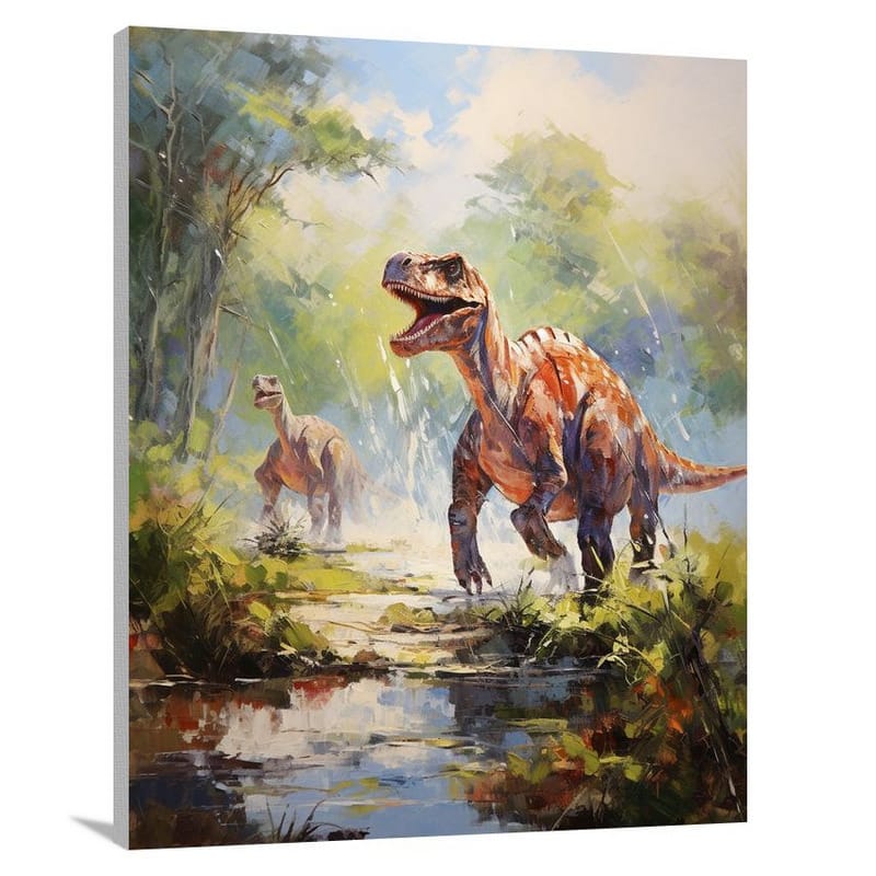Dinosaur's Majestic Echo - Canvas Print