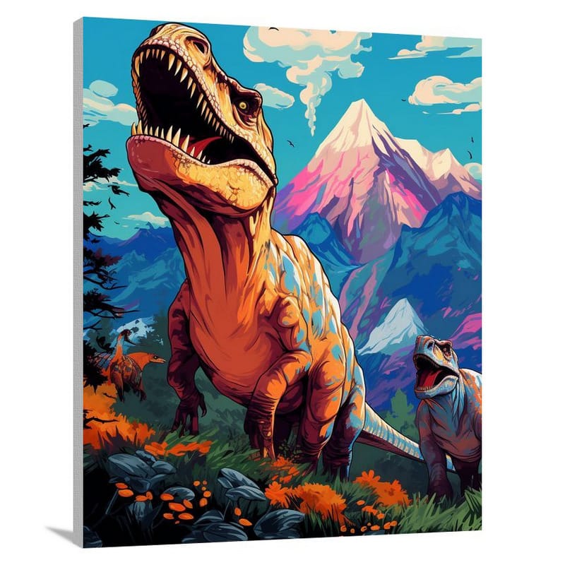 Dinosaur's Majestic Realm - Canvas Print