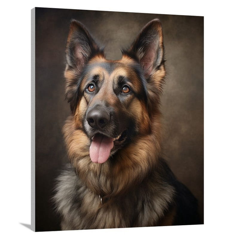 Dog Photography: Loyal Gaze. - Canvas Print