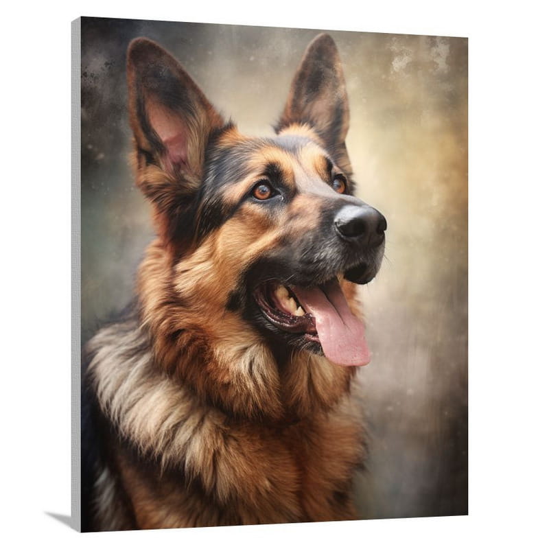 Dog Photography: Loyal Gaze. - Impressionist - Canvas Print