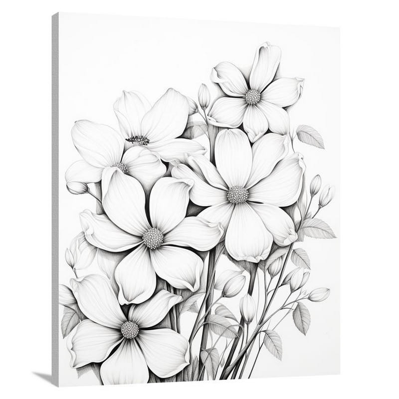 Dogwood Blossoms in the Meadow - Canvas Print